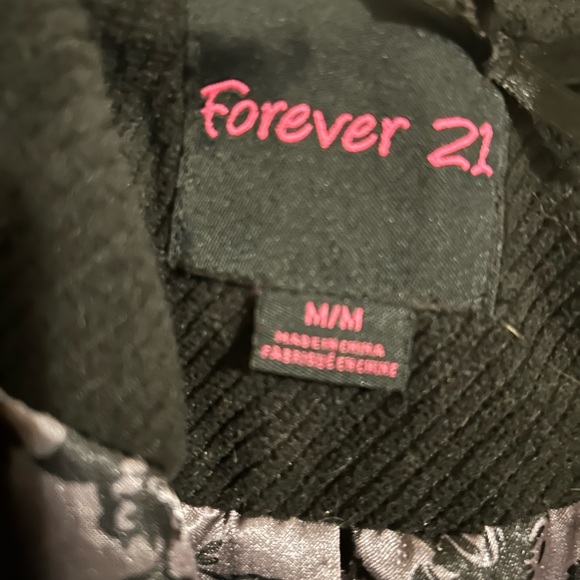 Black button front jacket forever 21 - Picture 4 of 4